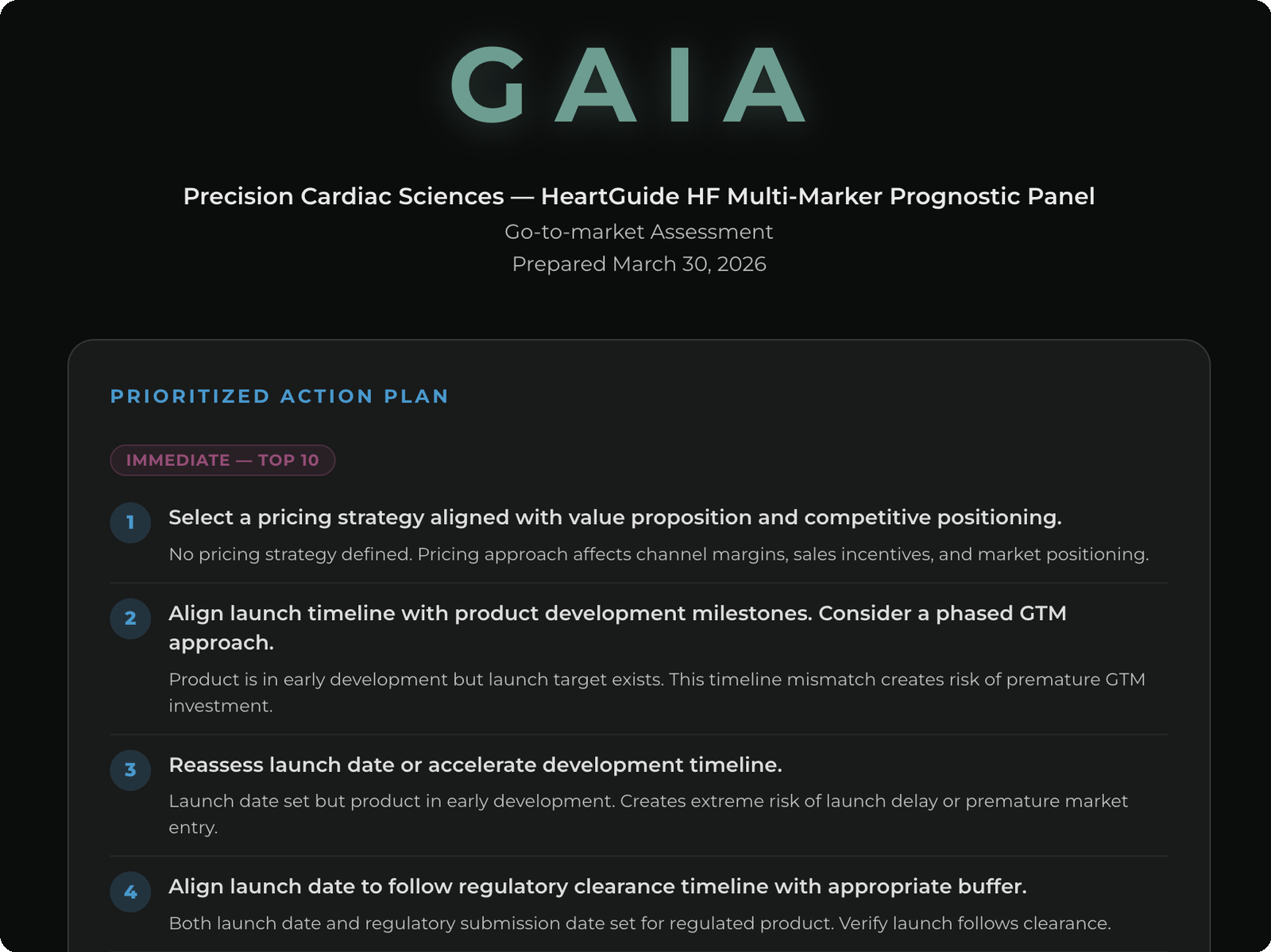 GAIA Action Plan